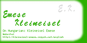 emese kleineisel business card